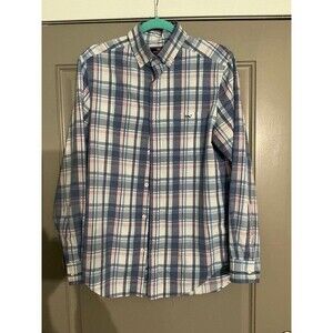 Vineyard Vines Tucker Shirt Classic Fit Performance Plaid Blue White Red Sz S